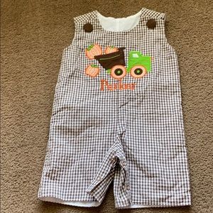 Pumpkin Smock Shortalls size 18 Months